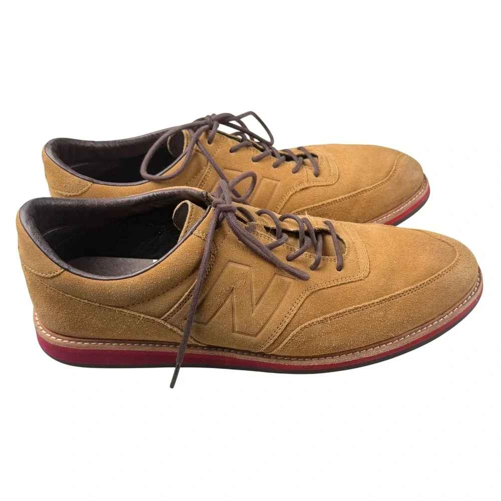 New Balance MD1100DB Mens Brown Suede Oxford Shoes 12.5 4E Extra Wide Sneakers